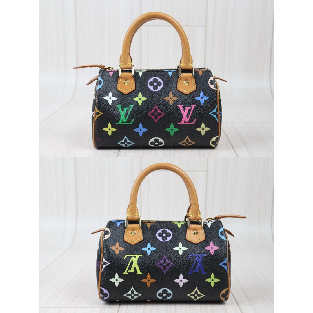 Very Good ( Rank A)｜ LV Monogram Multicolor Mini Speedy Handbag With Shoulder Strap ｜S24070801