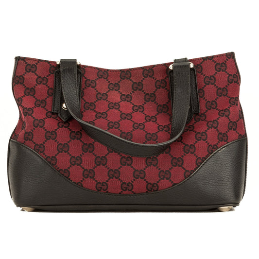 G*G Burgundy Monogram Tote (4079008)
