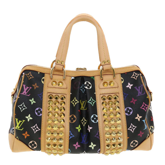 LOUIS VUITTON Monogram Multicolor Courtney MM Hand Bag Black M45642 Auth 40811A