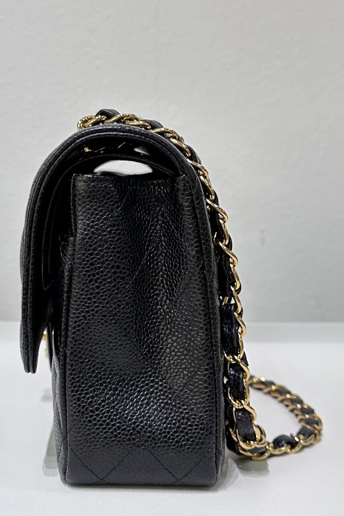 Chanel Medium Caviar Double Flap Black Bag GHW