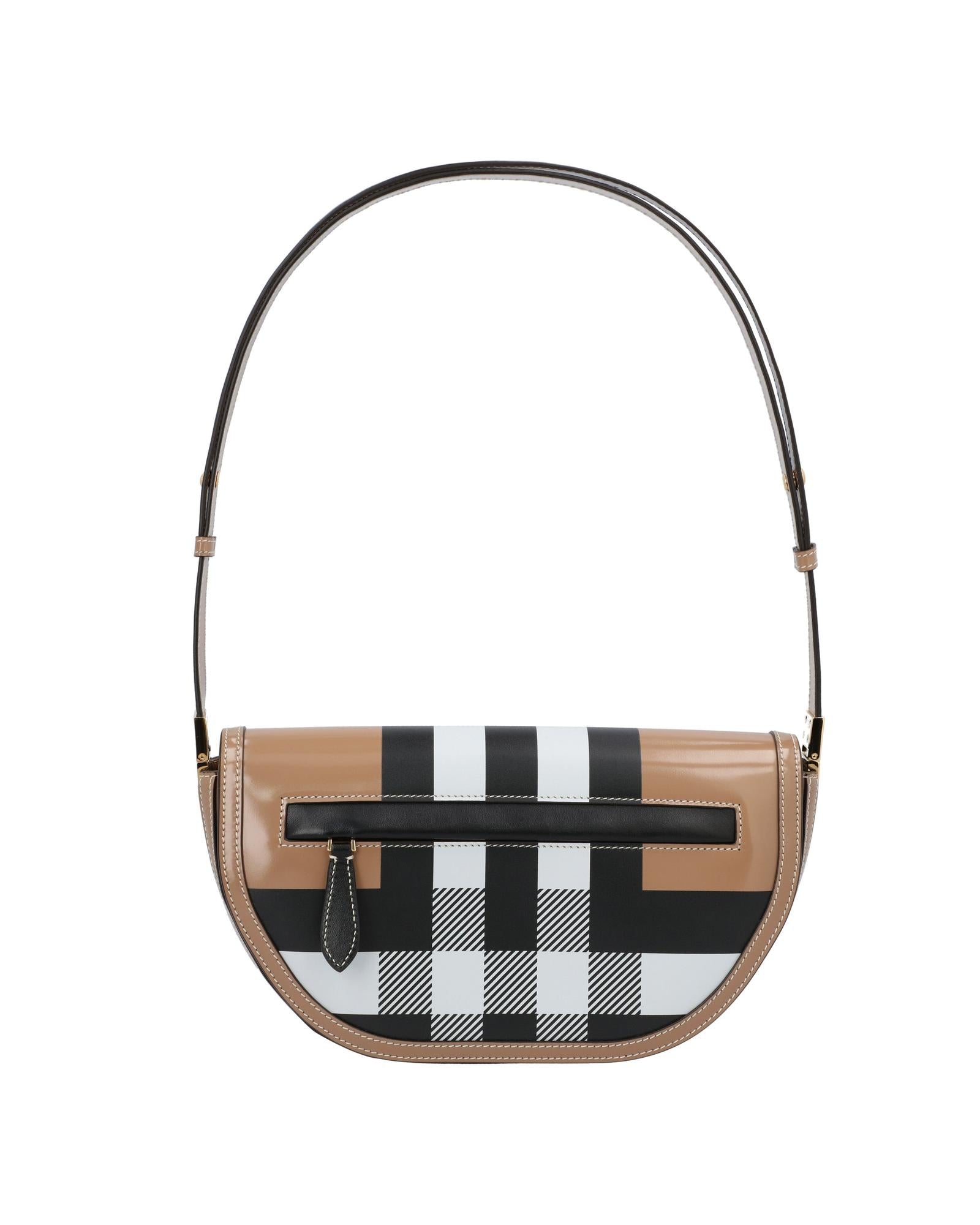 Burberry HalfMoon Leather Shoulder Bag Women Brown | Brown ONE SIZE brown | brown
