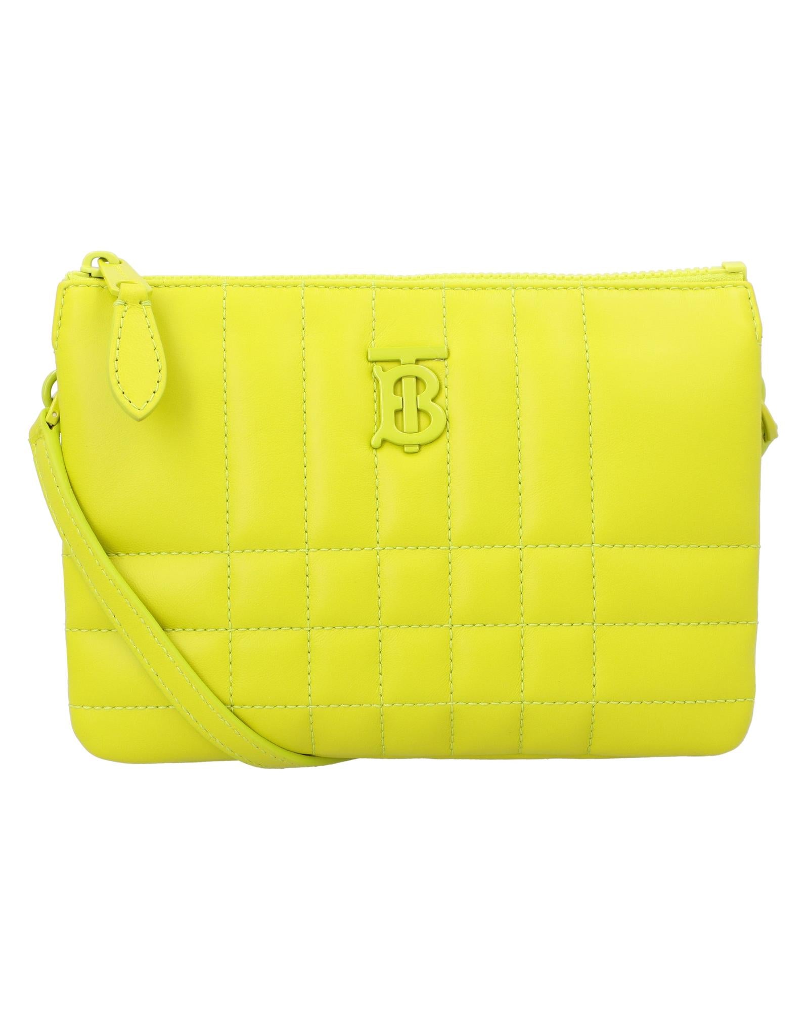 Burberry Quilted Leather Crossbody Bag Women Yellow | Yellow Messenger Bags ONE SIZE yellow | yellow