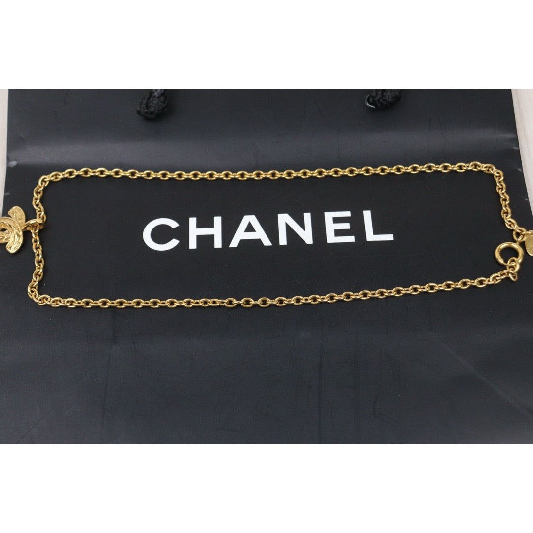 Very Good ( Rank A) ｜ CHANEL Coco Mark 24K Gold Plated Necklace｜W24120914