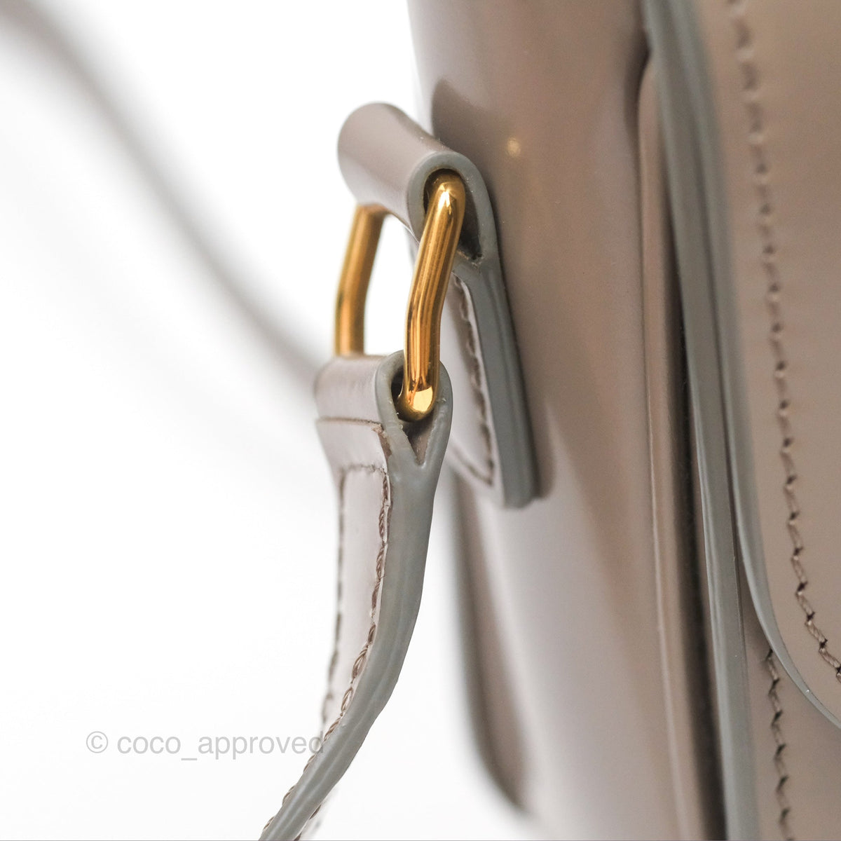 Celine Teen Triomphe Shiny Calfskin Pebble Gold Hardware