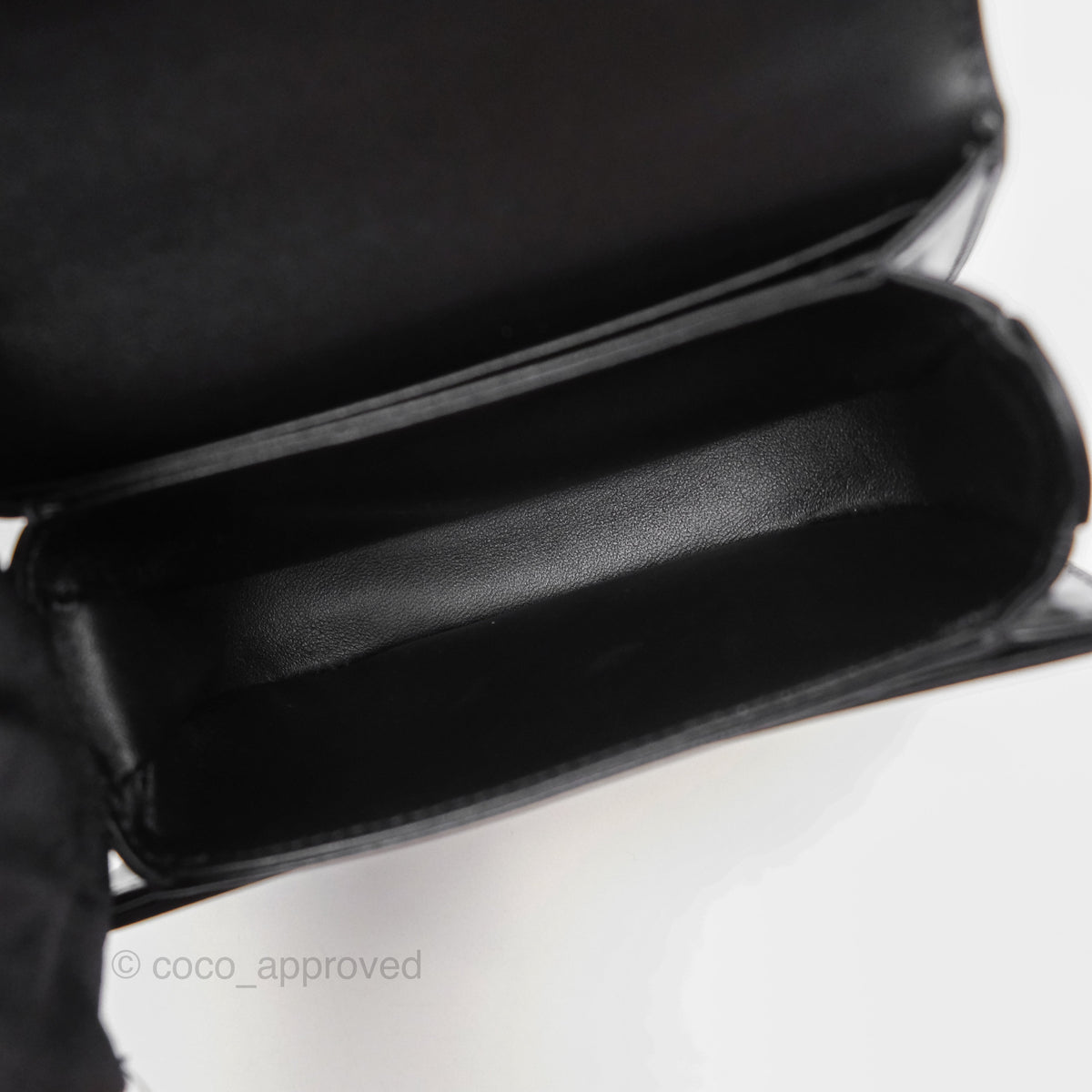 Celine Mini Besace Clea in Shiny Calfskin Black