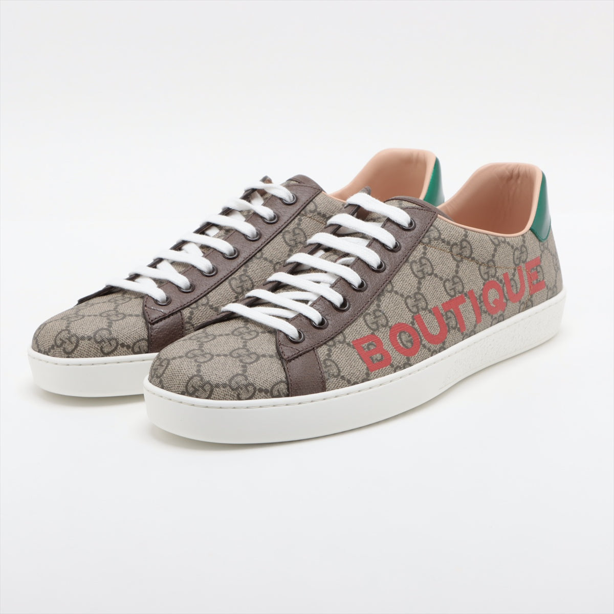Gucci Ace Canvas Sneaker 10 Men Brown GG Supreme BOUTIQUE 623236 Box