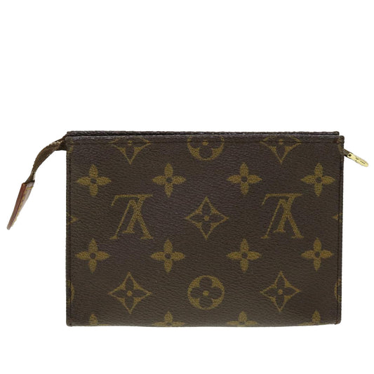 LOUIS VUITTON Monogram Poche Toilette 15 Pouch M47546 LV Auth 41049