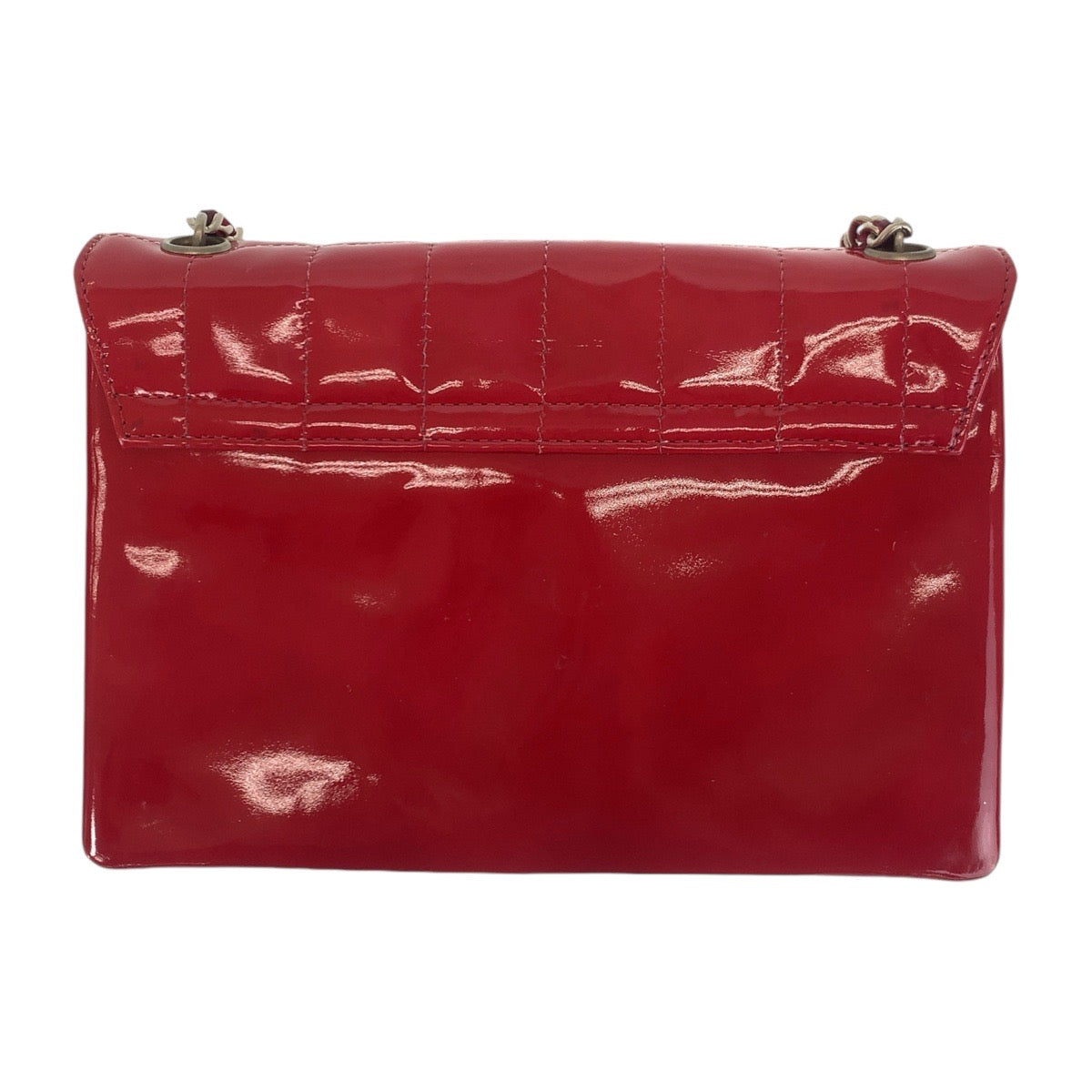 Chanel Vintage Chocolate Bar Patent Leather Handbag