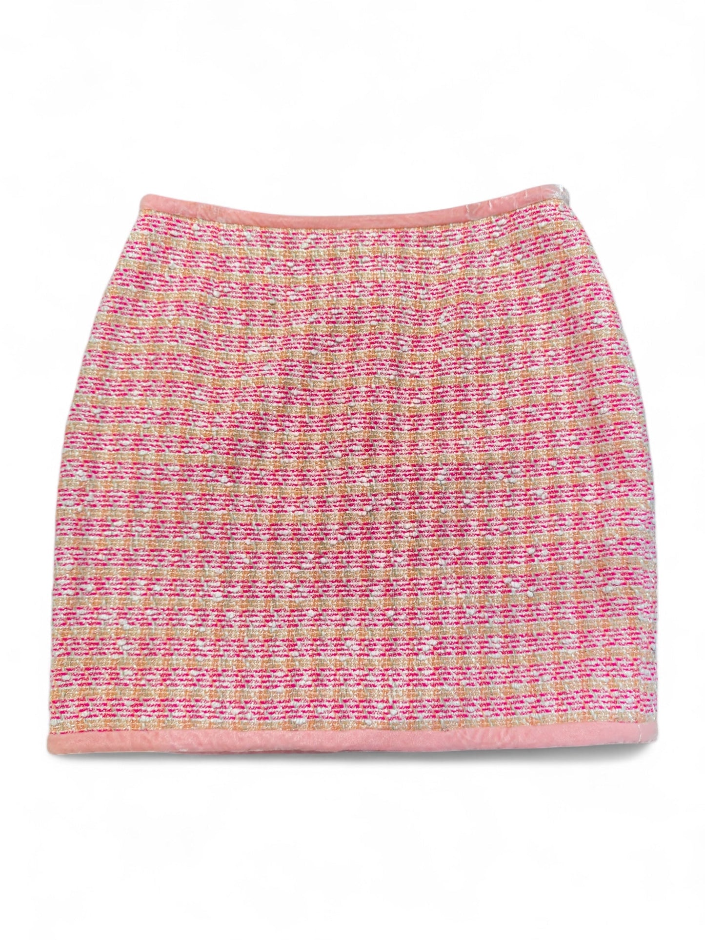 Chanel - Jupe en tweed rose T42