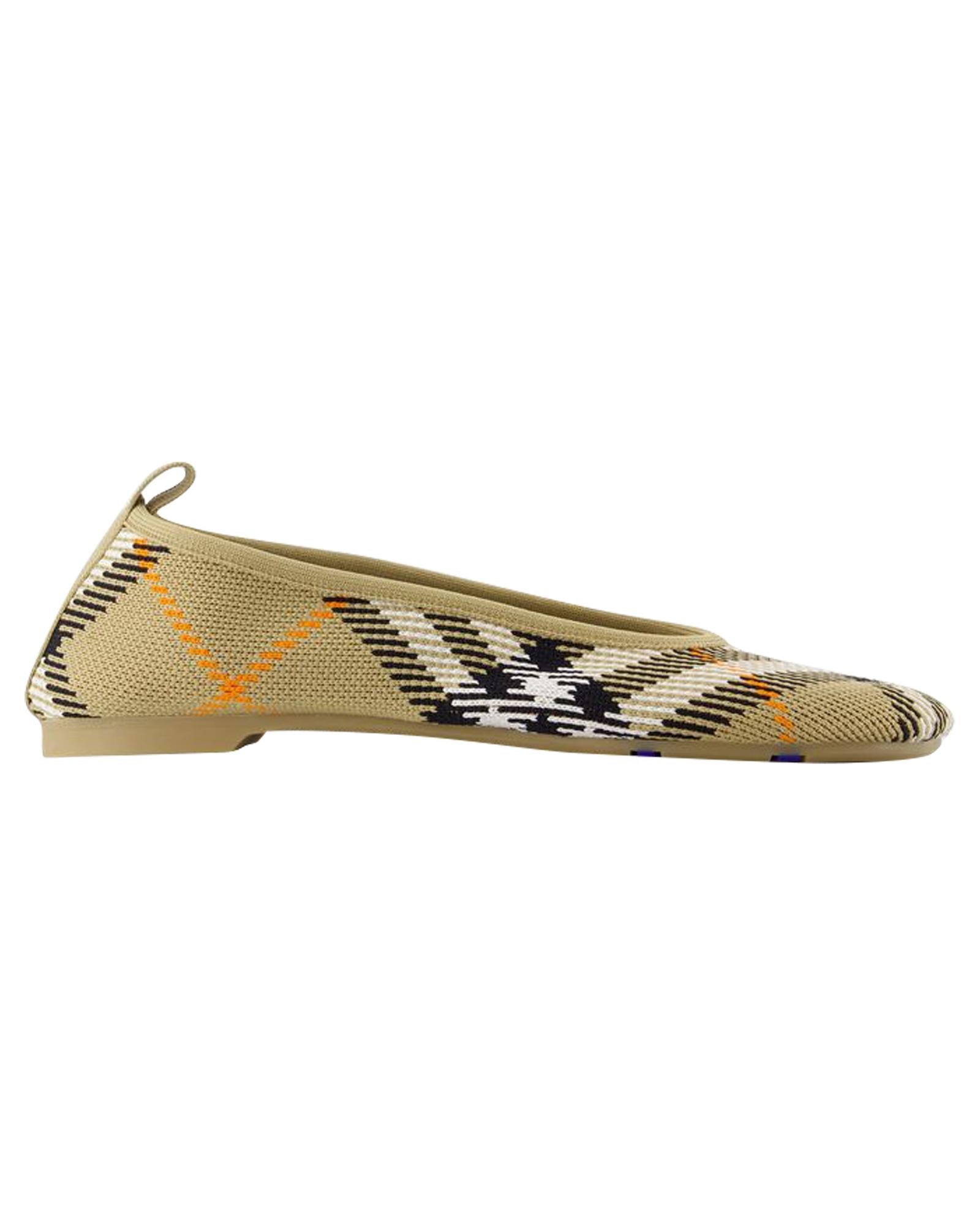 Burberry Plaid Knit Ballet Flats Women Brown | Beige 38 brown | beige