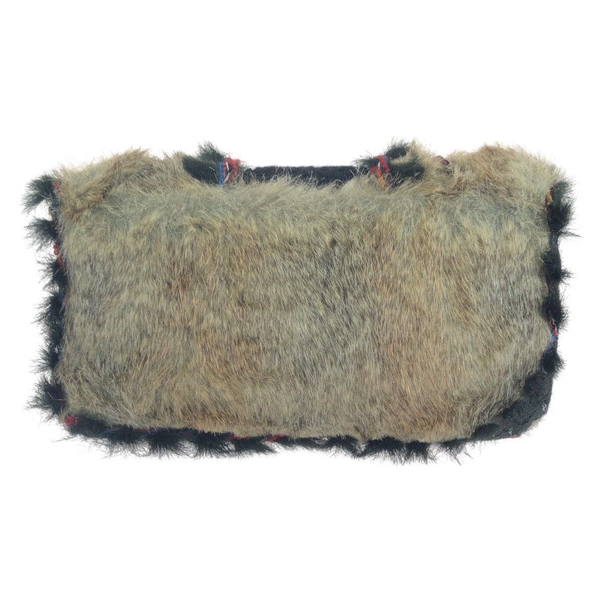 Chanel Vintage Coco Mark Turn Lock Fur Shoulder Bag