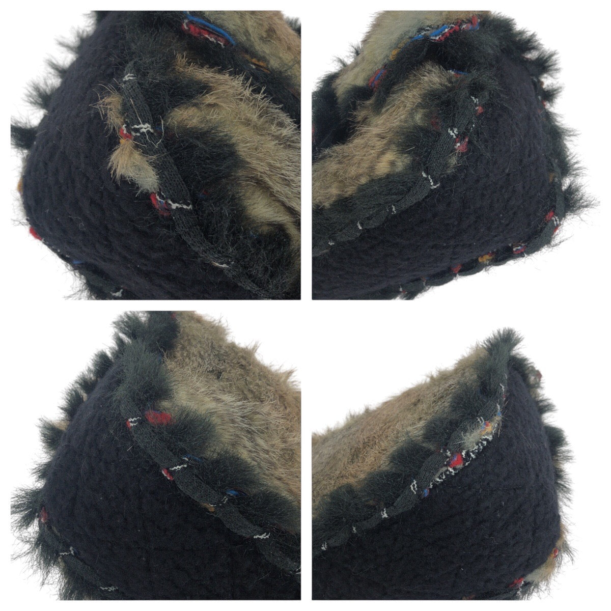 Chanel Vintage Coco Mark Turn Lock Fur Shoulder Bag