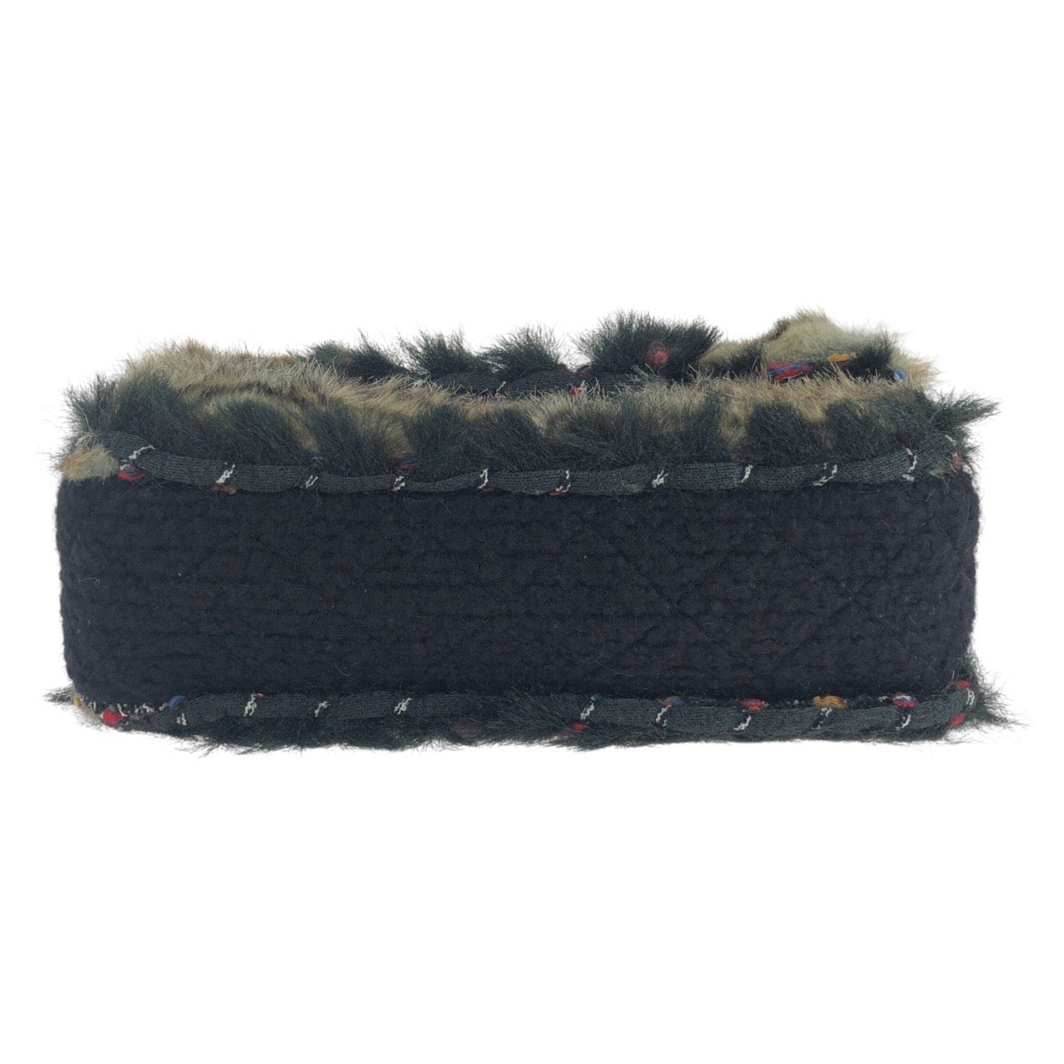 Chanel Vintage Coco Mark Turn Lock Fur Shoulder Bag