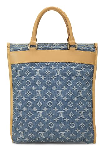 Louis Vuitton,  Blue Monogram Denim Flat Shopper, Blue