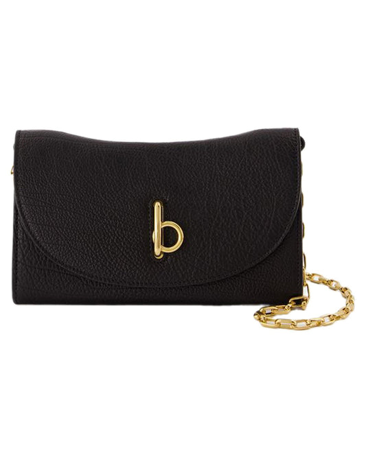 Burberry Chain Bag Leather Wallet Women Black | Black Handbags ONE SIZE black | black