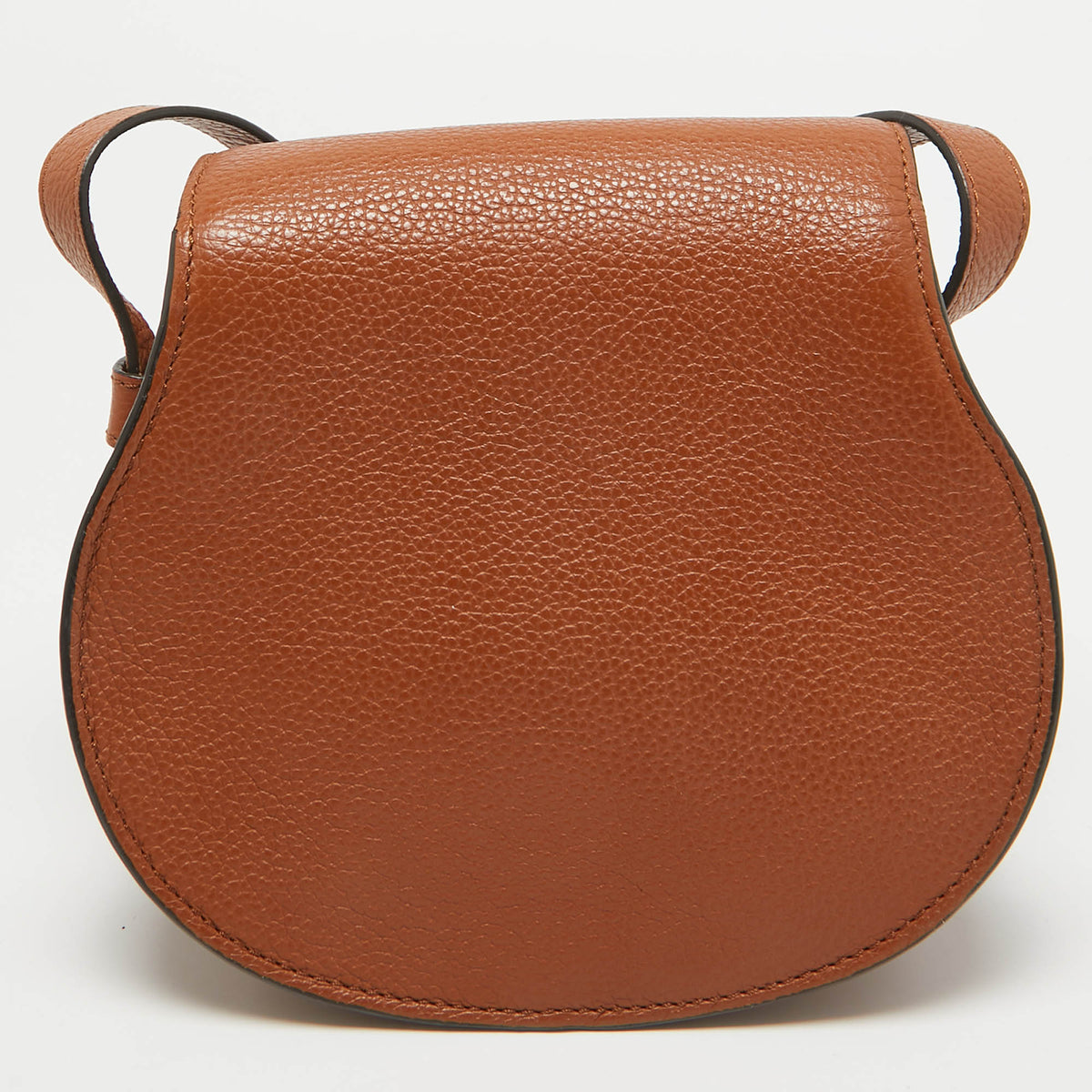 Chloe Brown Leather Small Marcie Saddle Bag