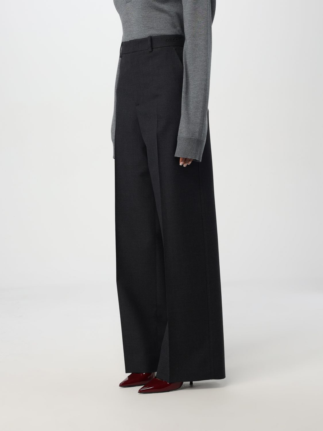 Gucci Pants Woman Grey Woman