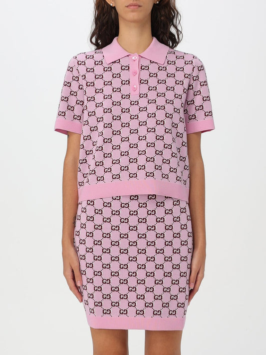 Gucci Polo Shirt Woman Pink Woman
