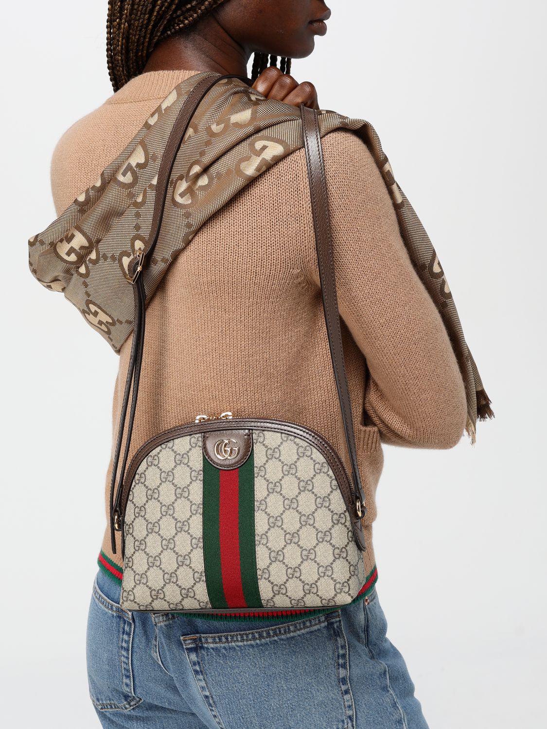 Gucci Crossbody Bags Woman Beige Woman