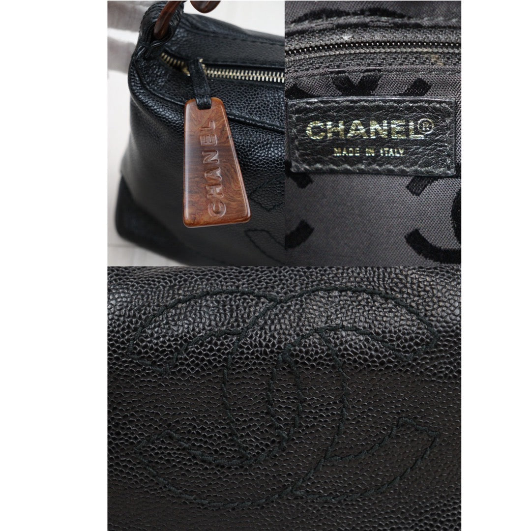 Rank A｜ CHANEL Caviar Skin Leather Calf Leather Shoulder Bag Made In 2002～2003Year｜24011212