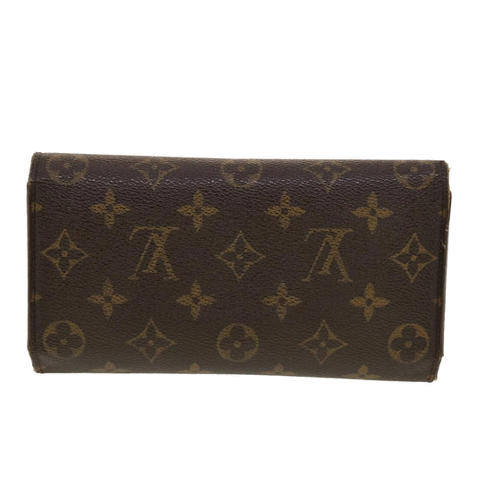 LOUIS VUITTON Monogram Portefeuille International Long Wallet M61217 Auth 41654