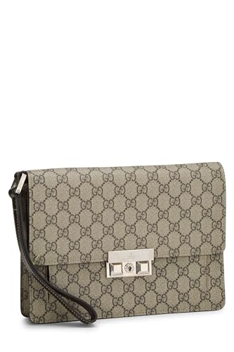 Gucci, Original GG Supreme Canvas Clutch, Brown