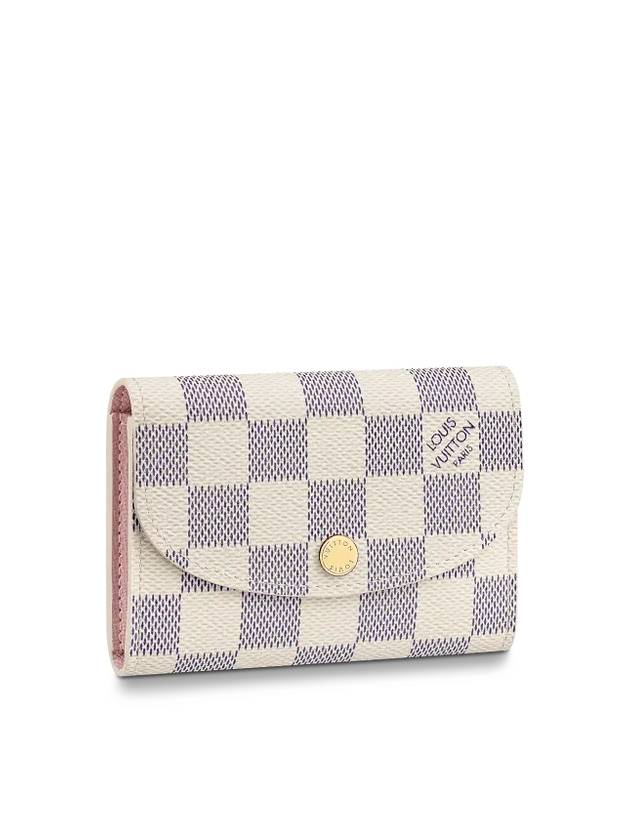 Louis Vuitton Rosalie Coin Purse Damier Azure Rose Ballerine Pink