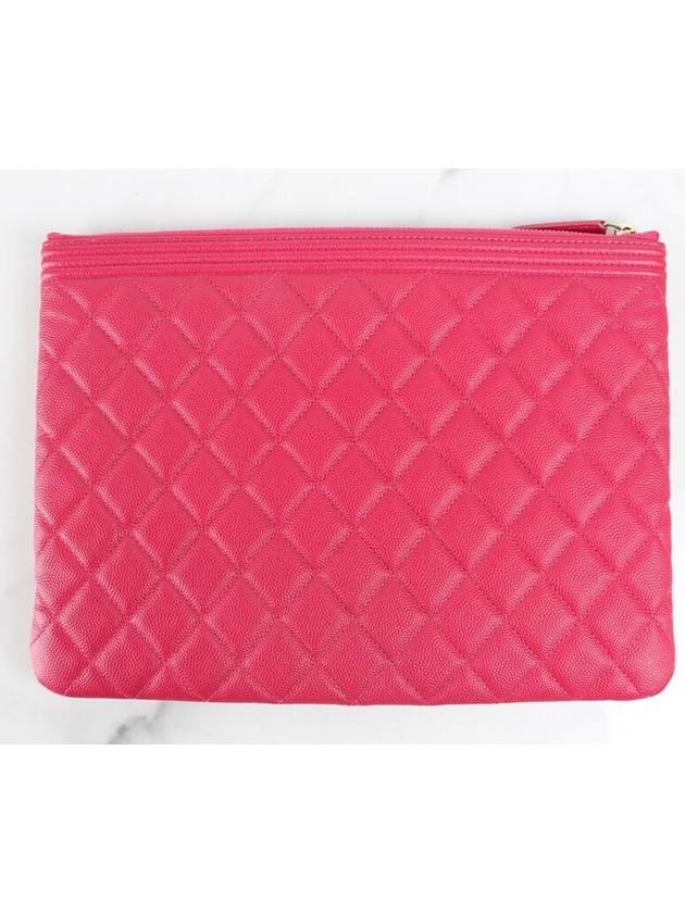 Lambskin Boy Clutch Bag M Chanel