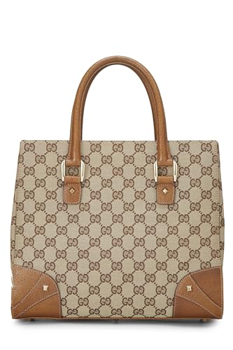 Gucci, Original GG Canvas Studded Handbag, Brown