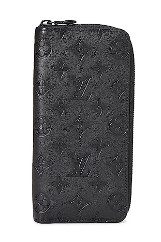Louis Vuitton,  Black Monogram Shadow Zippy Vertical Wallet, Black