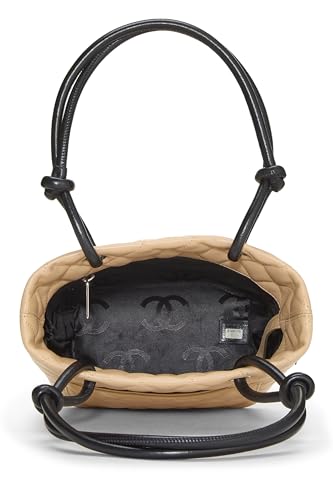 Chanel,  Beige Quilted Calfskin Cambon Ligne Tote Mini, Beige