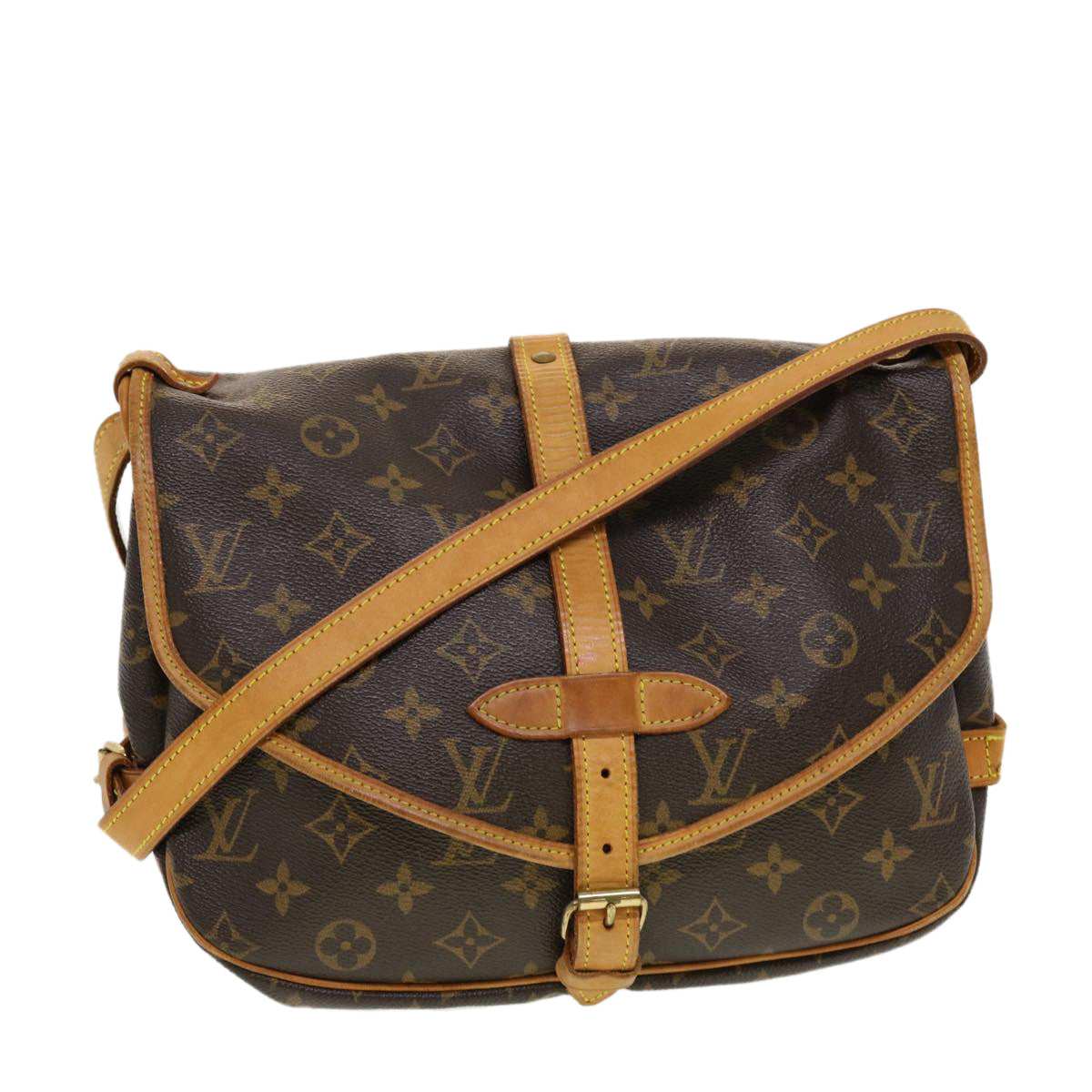 LOUIS VUITTON Monogram Saumur 30 Shoulder Bag M42256 LV  41983