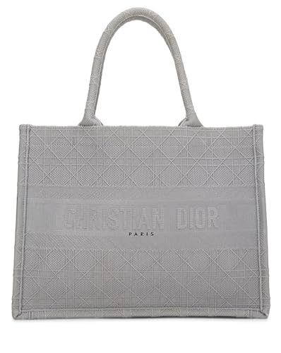 Dior,  Grey Canvas Book Tote Medium, Grey