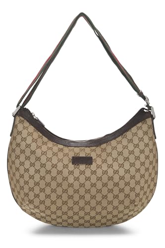 Gucci, Original GG Canvas Web Round Messenger Large, Brown