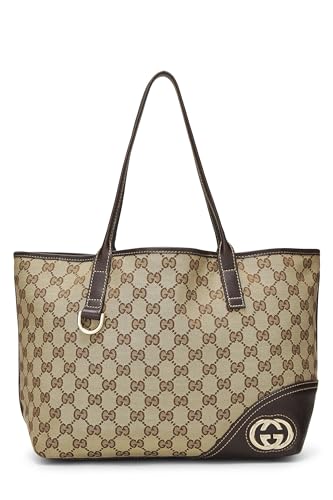 Gucci, Brown Original GG Canvas Britt Tote, Brown