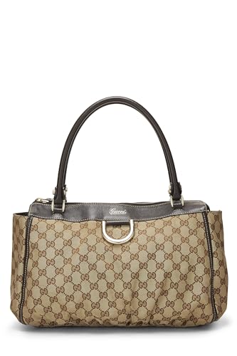 Gucci, Brown Original GG Canvas D-Ring Abbey Zip Tote, Brown