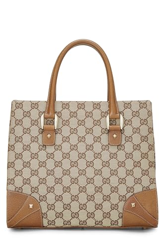 Gucci, Original GG Canvas Studded Handbag, Brown