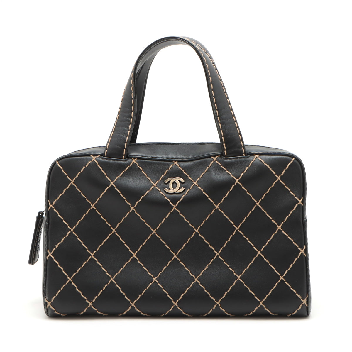 Chanel Wild Stitch  Handbag Black Gummetal G  6th