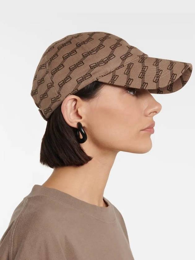 Luxury Balenciaga  BB Monogram Cotton Drill Ball Cap Beige