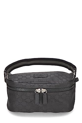 Gucci, Black Original GG Nylon Waist Pouch, Black