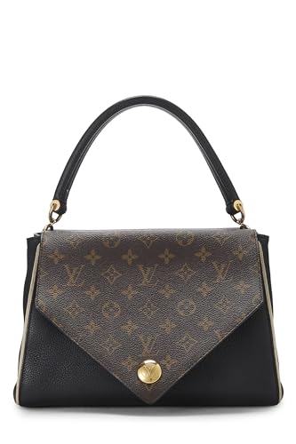 Louis Vuitton,  Black Monogram Leather Double V Bag, Black