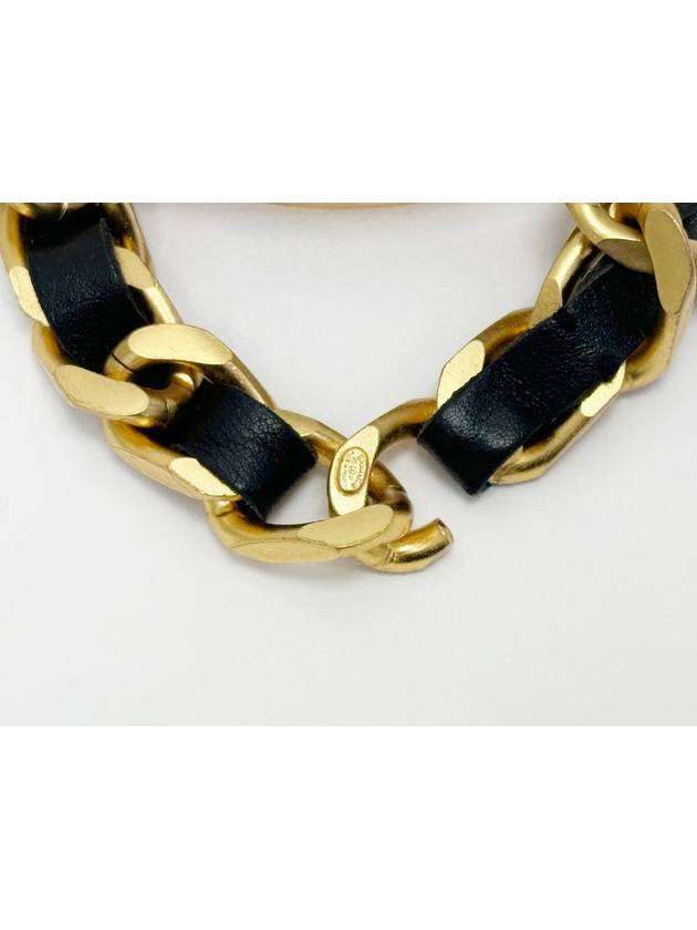 Initial Black Gold Chain Bracelet 4VCHA19600 Chanel