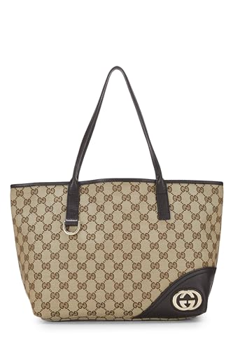 Gucci, Brown Original GG Canvas Britt Tote, Brown