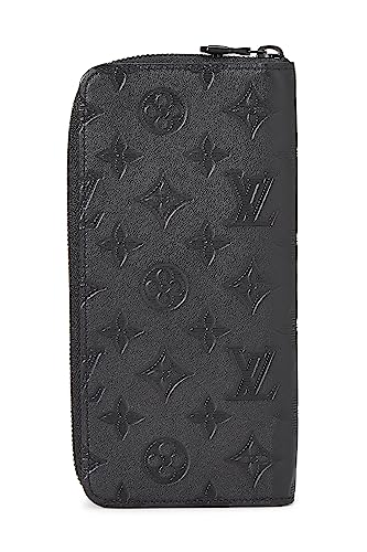 Louis Vuitton,  Black Monogram Shadow Zippy Vertical Wallet, Black