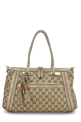 Gucci, Gold Original GG Canvas Bella Tote, Gold