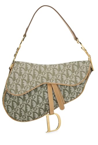 Dior,  Green Trotter Canvas Saddle Bag, Green