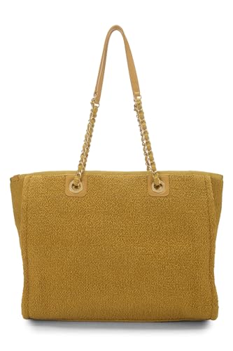 Chanel,  Yellow Boucle Deauville Tote Medium, Yellow