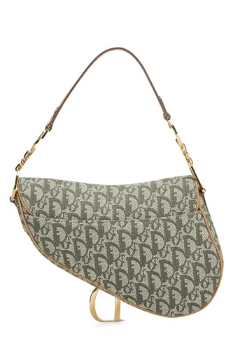 Dior,  Green Trotter Canvas Saddle Bag, Green