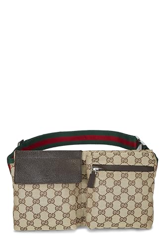 Gucci, Original GG Canvas Double Pocket Waist Pouch, Brown