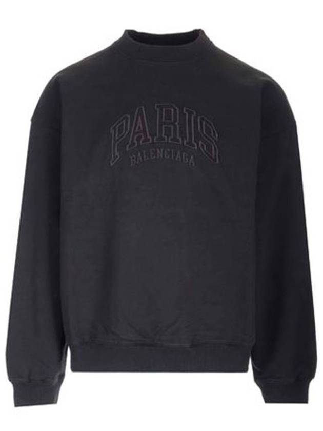 Luxury Balenciaga  Cities Paris Regular Fit Sweatshirt Black